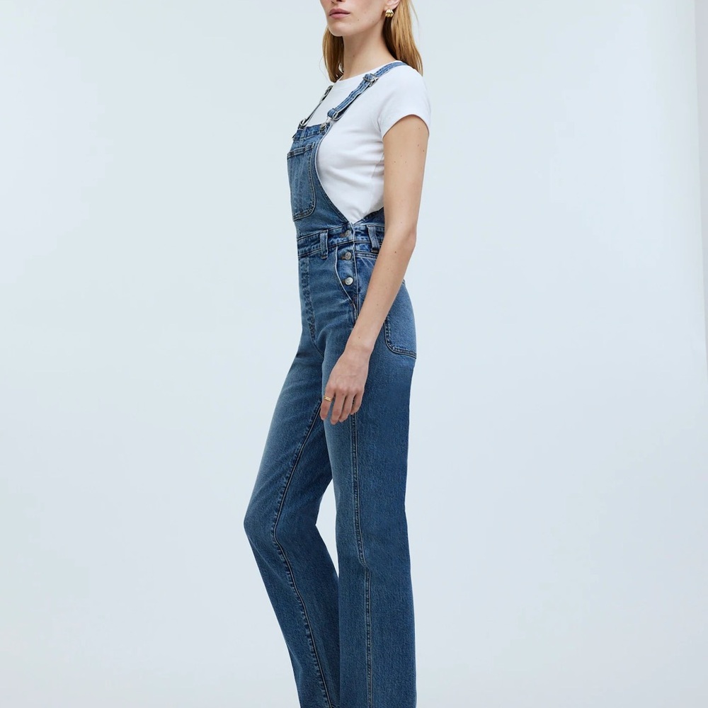 NWT MADEWELL The ‘90s Straight Overalls in Fawnbrook Wash ~ Size 2 - Picture 3 of 6